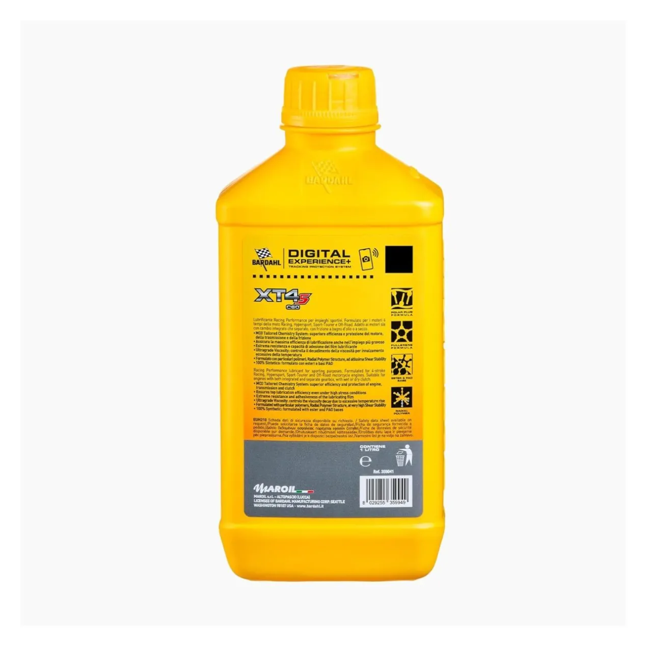 Bardahl Xt4-s C60 5w-30 / Api Sn / Jaso Ma-ma2 Conf 1 Lt