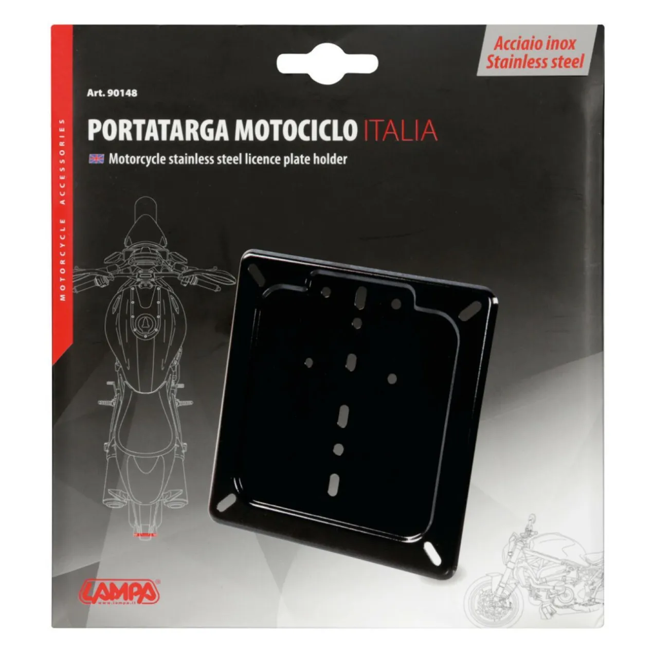 Base Targa In Acciao Inox Nero