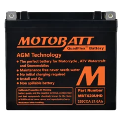 Batteria Agm Motobat 21 Ah Mbtx20uhd Potenziata Per Harley