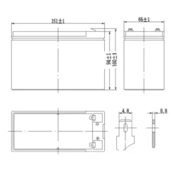 Batteria Al Piombo Ricaricabile AGM Per Servizi 12v 7.2ah