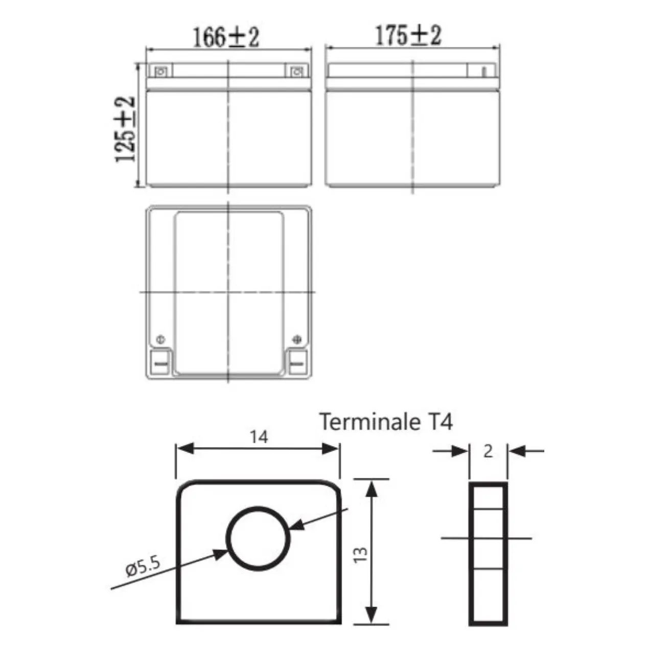 Batteria Al Piombo Ricaricabile AGM Per Servizi 12v 26ah