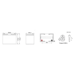 Batteria Al Piombo Ricaricabile AGM CICLICA Per Servizi 12v 55ah