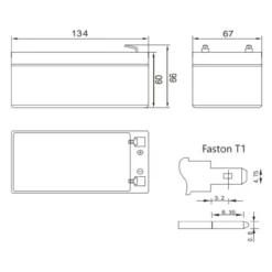 Batteria Al Piombo Ricaricabile AGM Per Servizi 12v 3,3ah
