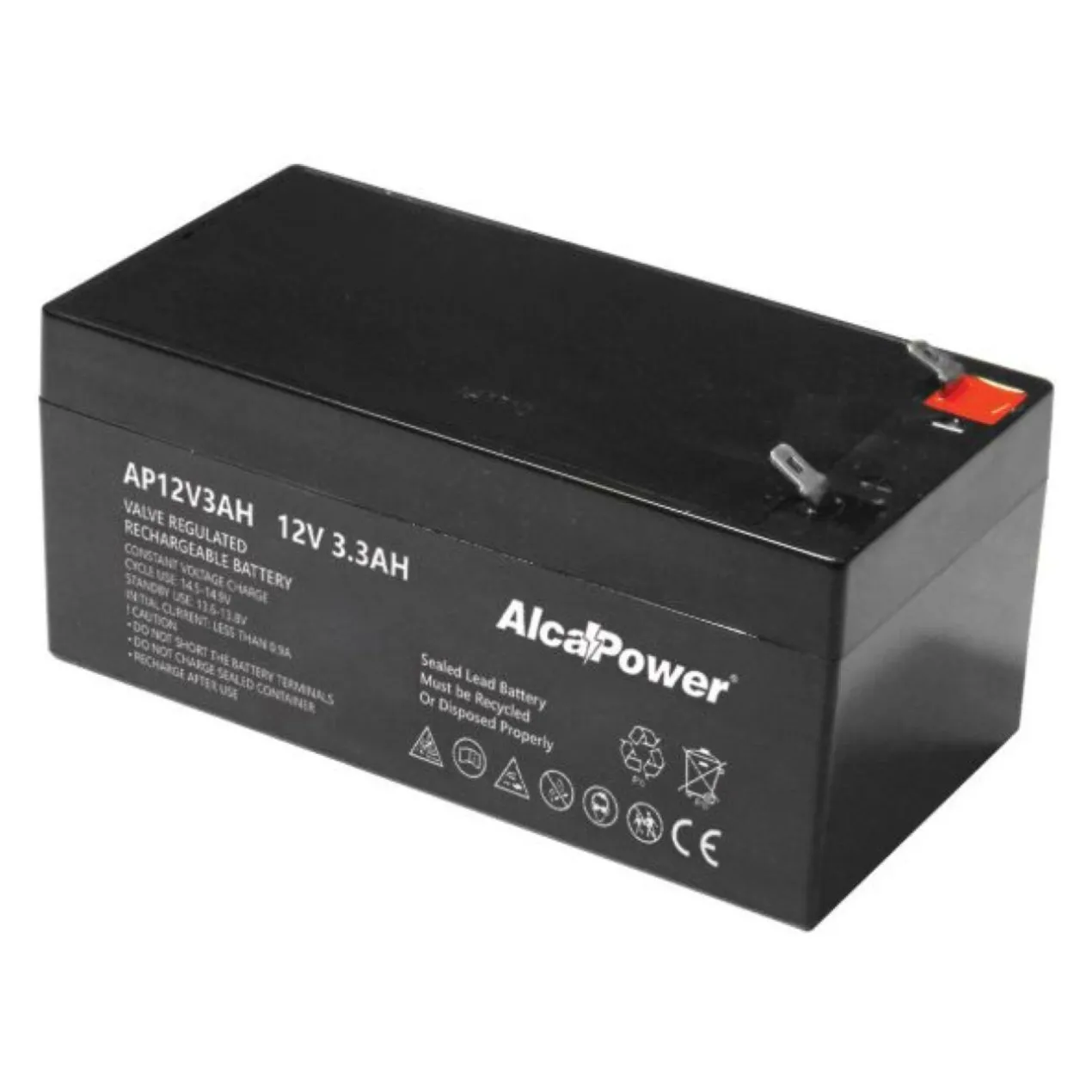 Batteria Al Piombo Ricaricabile AGM Per Servizi 12v 3,3ah
