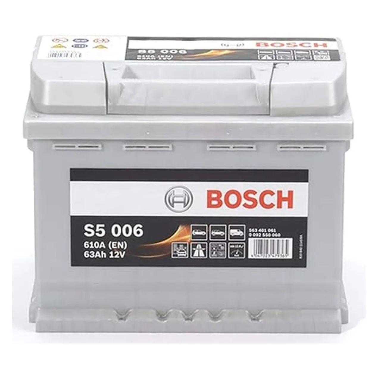 Batteria Bosch S5 006 12 V. 63 Ah. 610 A