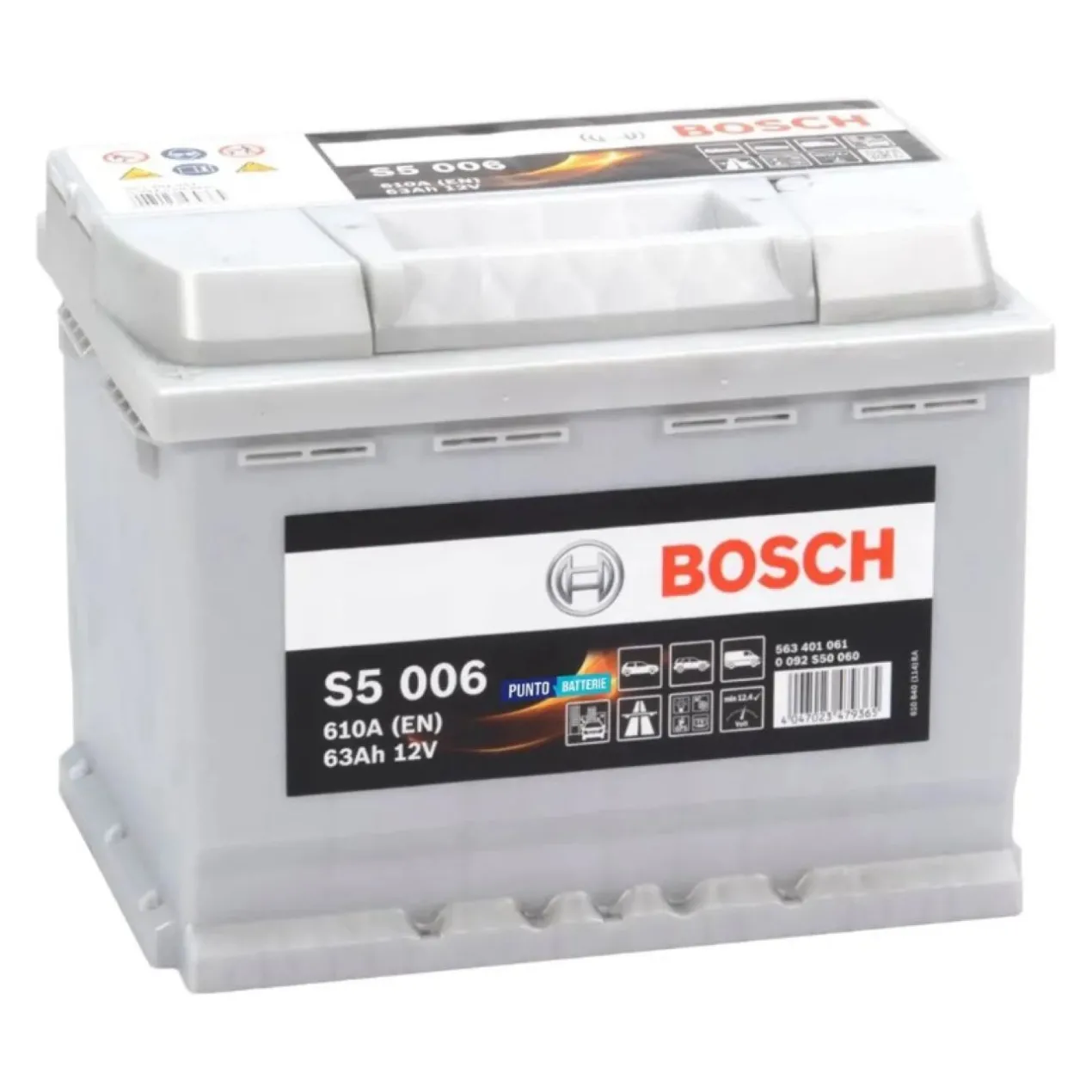 Batteria Bosch S5 006 12 V. 63 Ah. 610 A