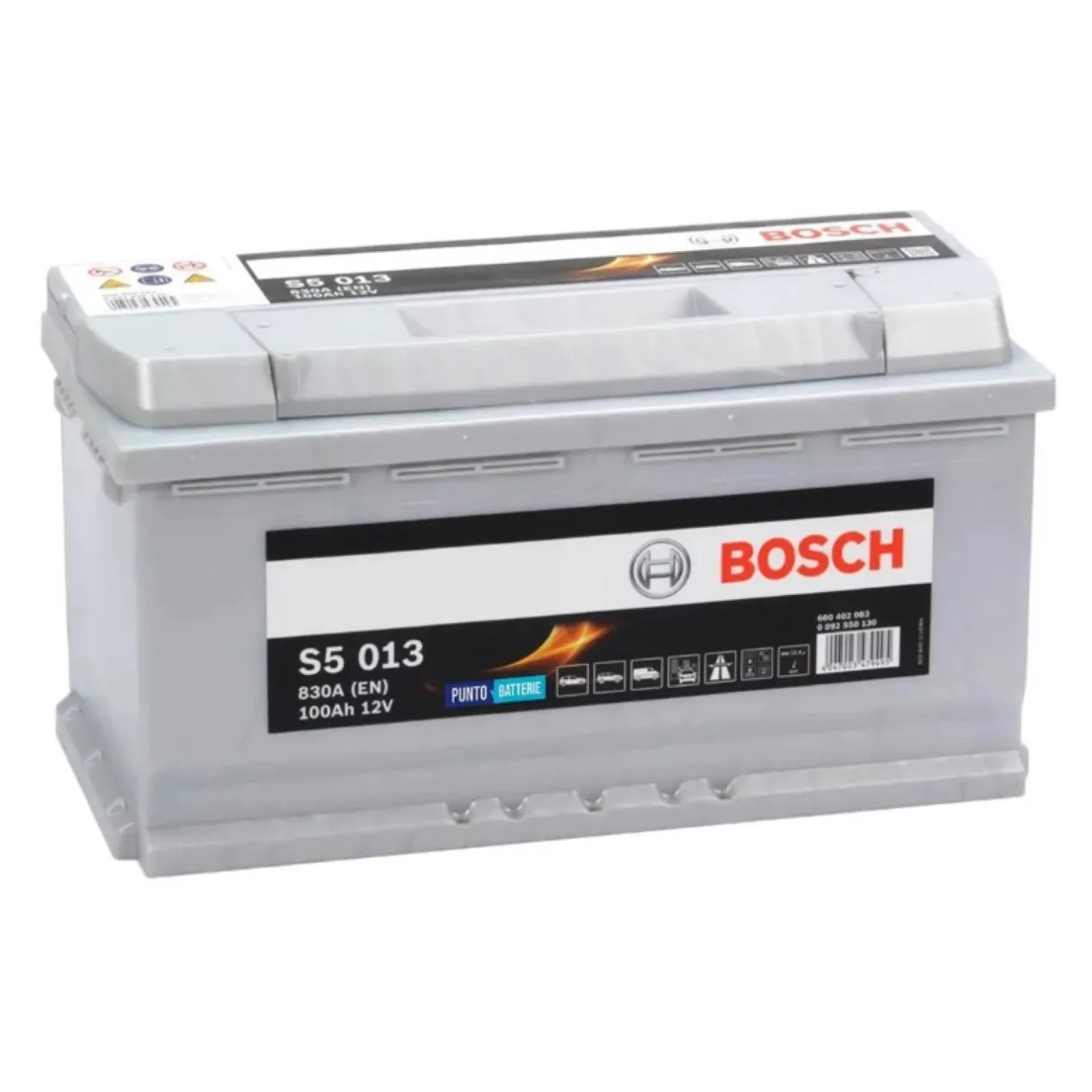 Batteria Bosch S5 013 12 V. 100 Ah. 830 A