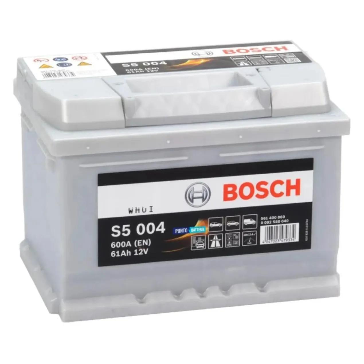 Batteria Bosch S5 004 12 V. 61 Ah. 600 A