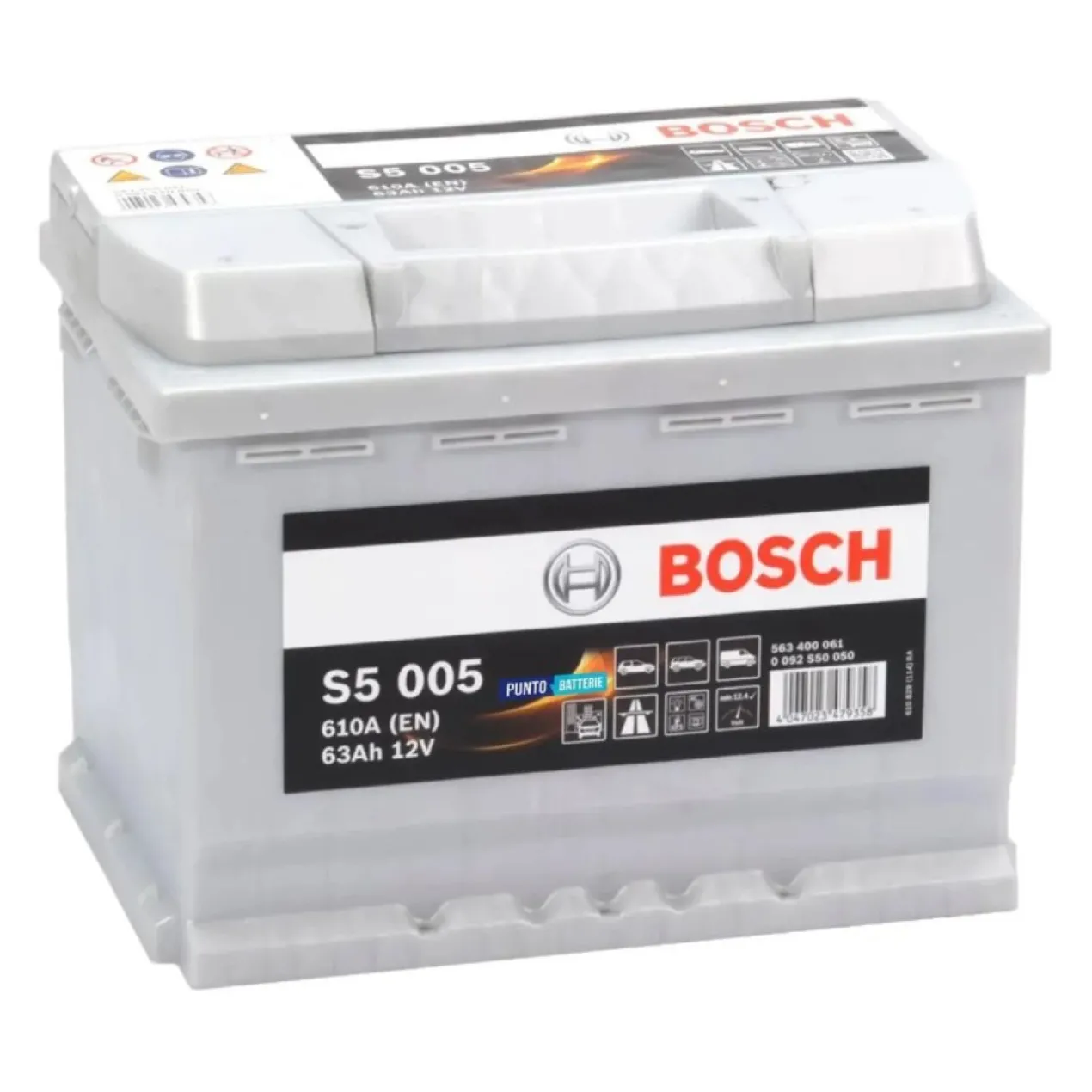 Batteria Bosch S5 005 12 V. 63 Ah. 610 A