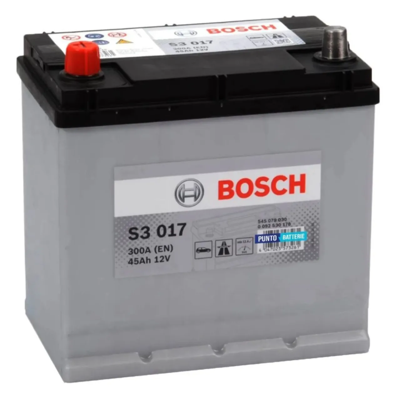 Batteria Bosch S3 017 12 V. 45 Ah. 300 A