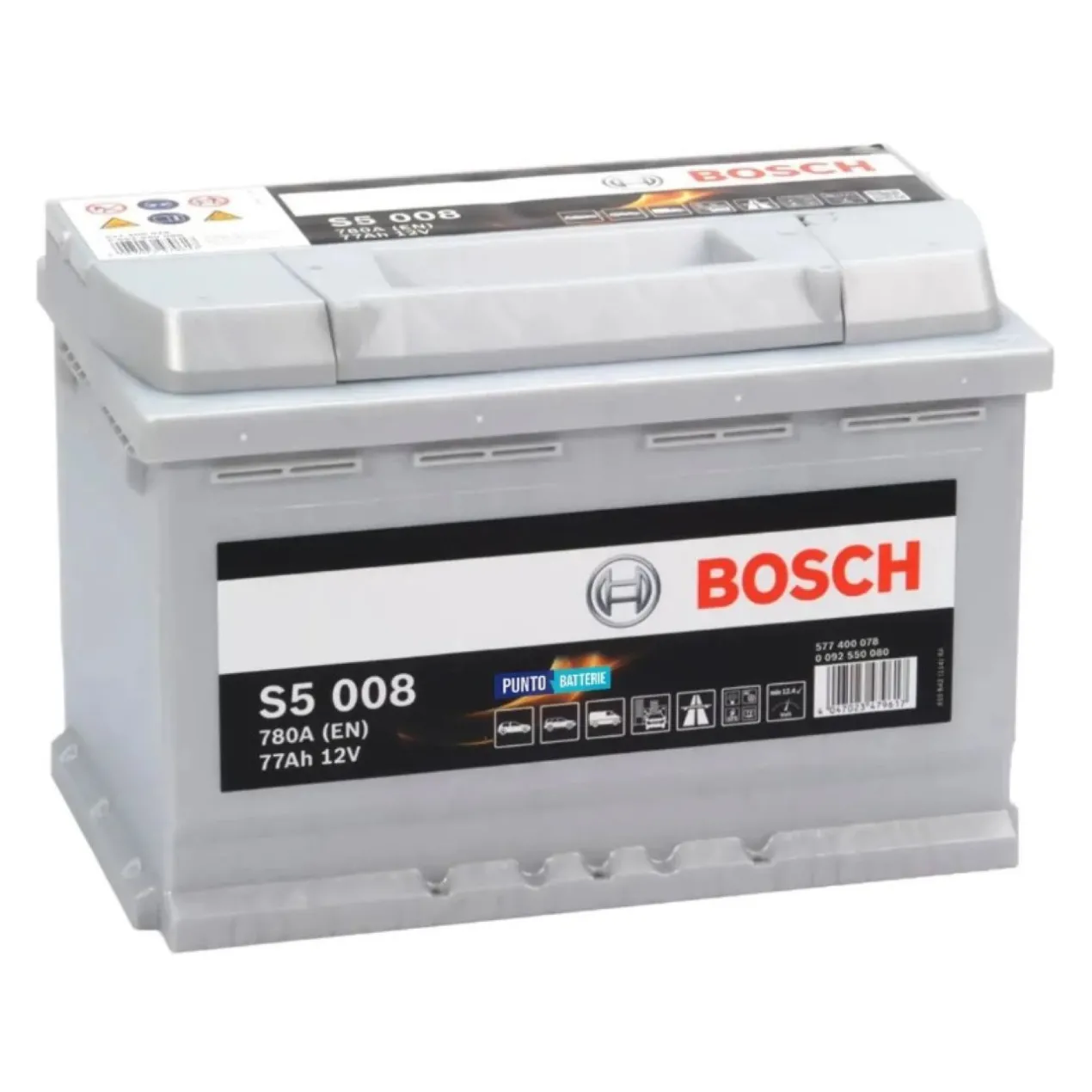 Batteria Bosch S5 008 12 V. 77 Ah. 780 A