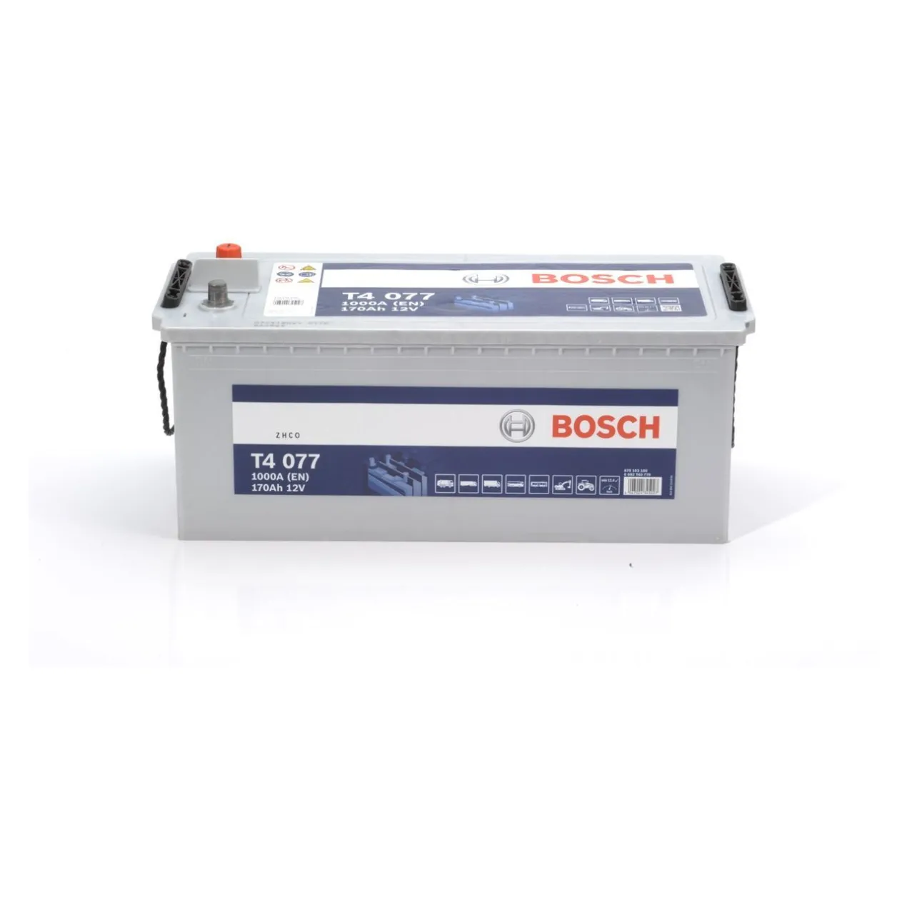 Batteria Bosch T4 077 12 V. 170 Ah. 1000 A