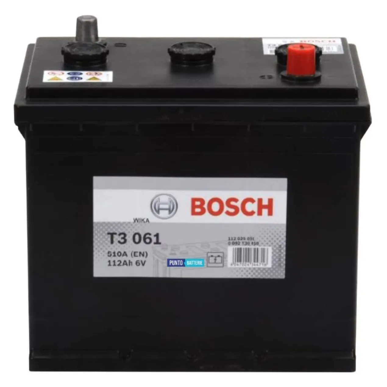 Batteria Bosch T3 061 6 V 112 Ah. 510 A.