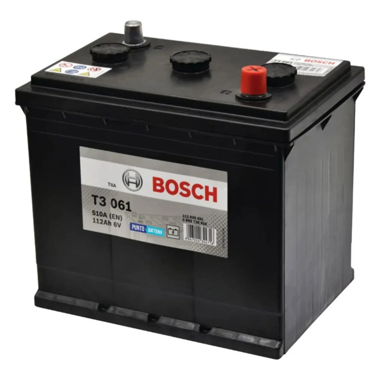Batteria Bosch T3 061 6 V 112 Ah. 510 A.
