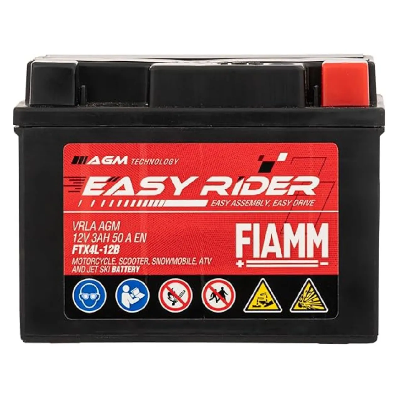 Batteria Fiamm Agm Ftx4l-12b - Ytx4l-bs 12v. 3 Ah.