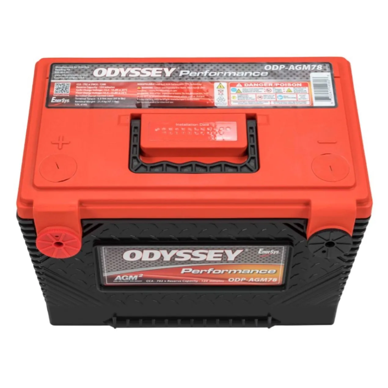 Batteria Odyssey Odp-agm78 (ex 78-790) Agm Performance Auto 61 Ah.