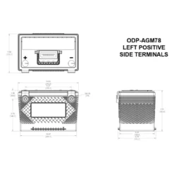 Batteria Odyssey Odp-agm78 (ex 78-790) Agm Performance Auto 61 Ah.