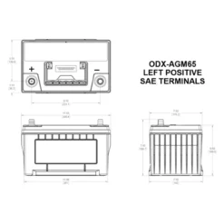 Batteria Odyssey Odp-agm65 (ex 65-760) Agm Performance Auto 64 Ah.