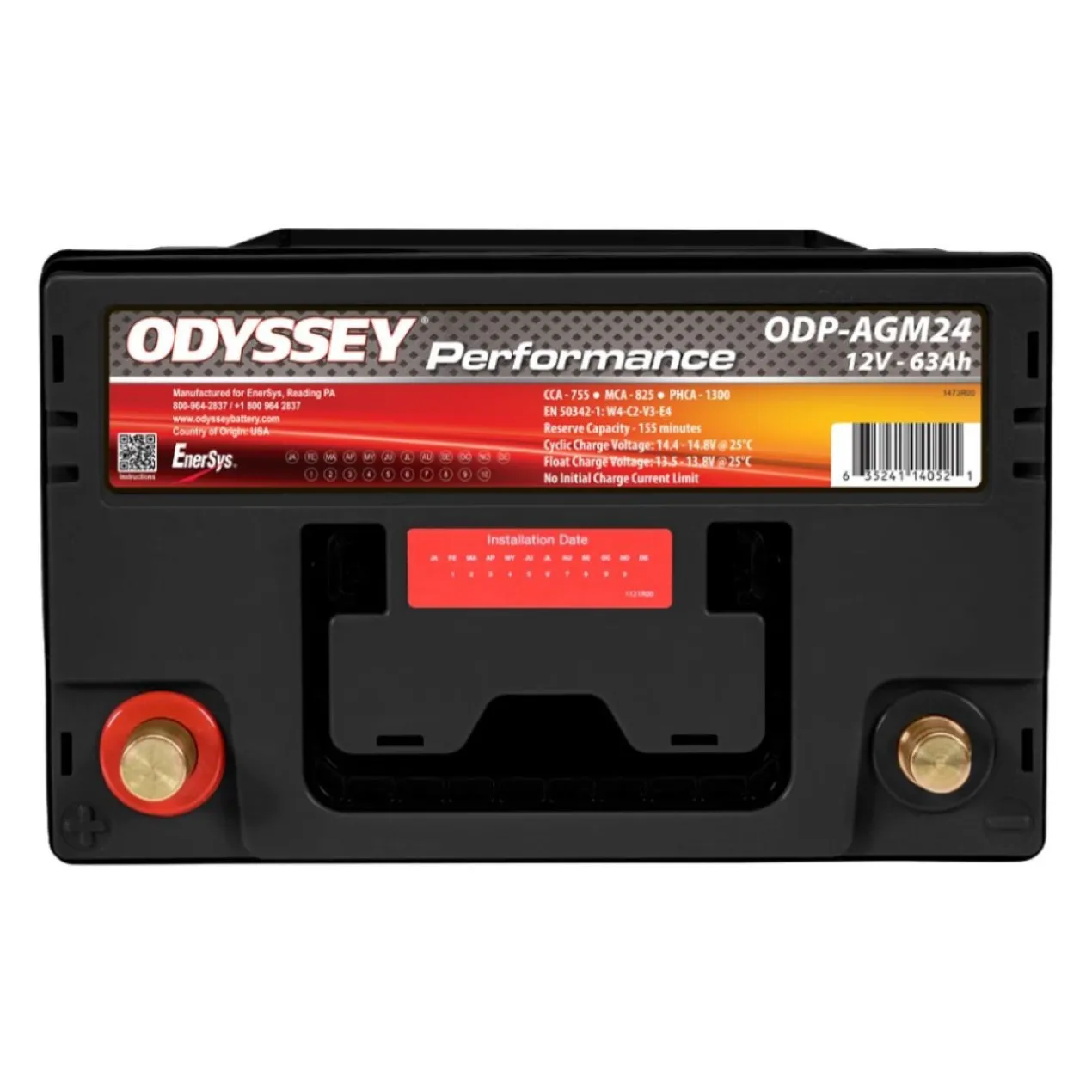 Batteria Odyssey Odp-agm24 (ex 24-725) Agm Performace Auto 63 Ah.
