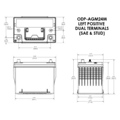 Batteria Odyssey Odp-agm24m Agm Nautica E Diporto 76 Ah.