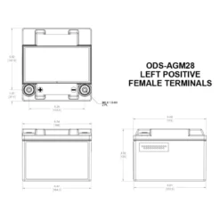 Batteria Odyssey Ods-agm28 (ex Pc925l) Agm Extreme Series 28 Ah.