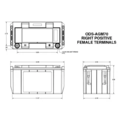Batteria Odyssey Ods-agm70 (ex Pc1700) Agm Extreme Series 68 Ah.