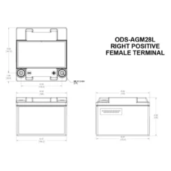 Batteria Odyssey Ods-agm28l (ex Pc925) Agm Extreme Series 28 Ah.