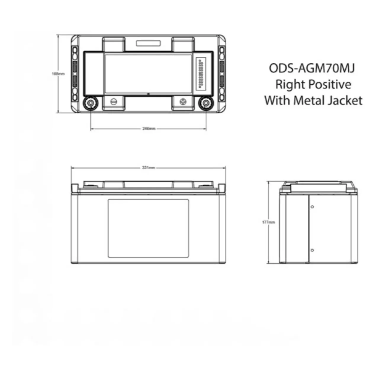 Batteria Odyssey Ods-agm70mj (ex Pc1700mj) Agm Extreme Series 68 Ah.