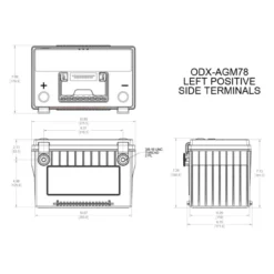 Batteria Odyssey Odx-agm78 (ex 78-pc1500) Agm Extreme Series 68 Ah.