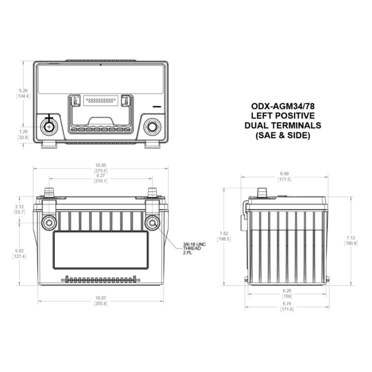 Batteria Odyssey Odx-agm34/78 (ex 34/78-pc1500) Agm Extreme Series 68 Ah