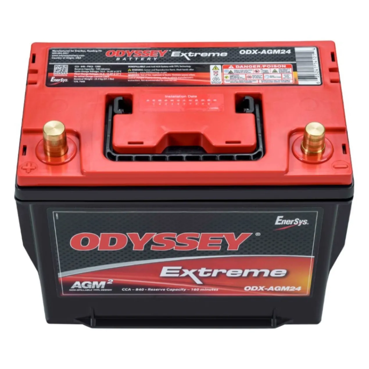 Batteria Odyssey Odx-agm24 (ex Odx-agm24) Agm Extreme Series 76 Ah.