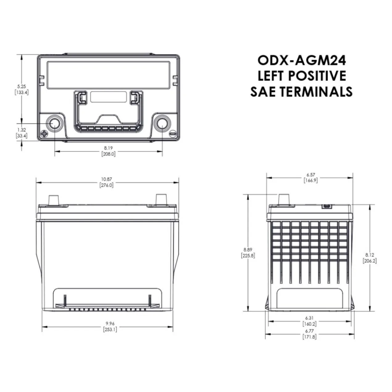 Batteria Odyssey Odx-agm24 (ex Odx-agm24) Agm Extreme Series 76 Ah.
