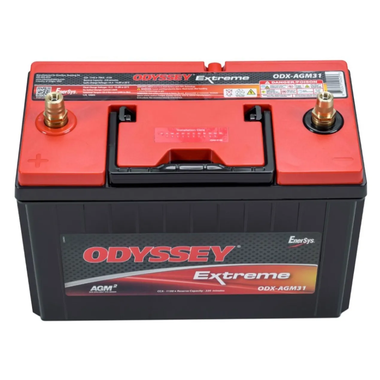 Batteria Odyssey Odx-agm31a (ex 31-pc2150t) Agm Extreme Series 100 Ah.