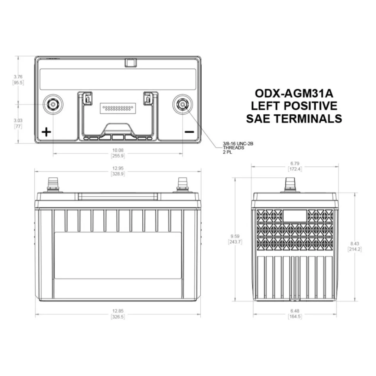Batteria Odyssey Odx-agm31a (ex 31-pc2150t) Agm Extreme Series 100 Ah.