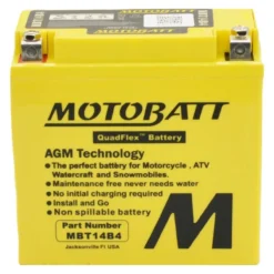 Batteria Potenziata Agm Motobatt 13 Ah Mbt14b4