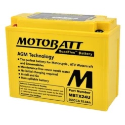 Batteria Potenziata Agm Motobatt 25 Ah Mbtx24u