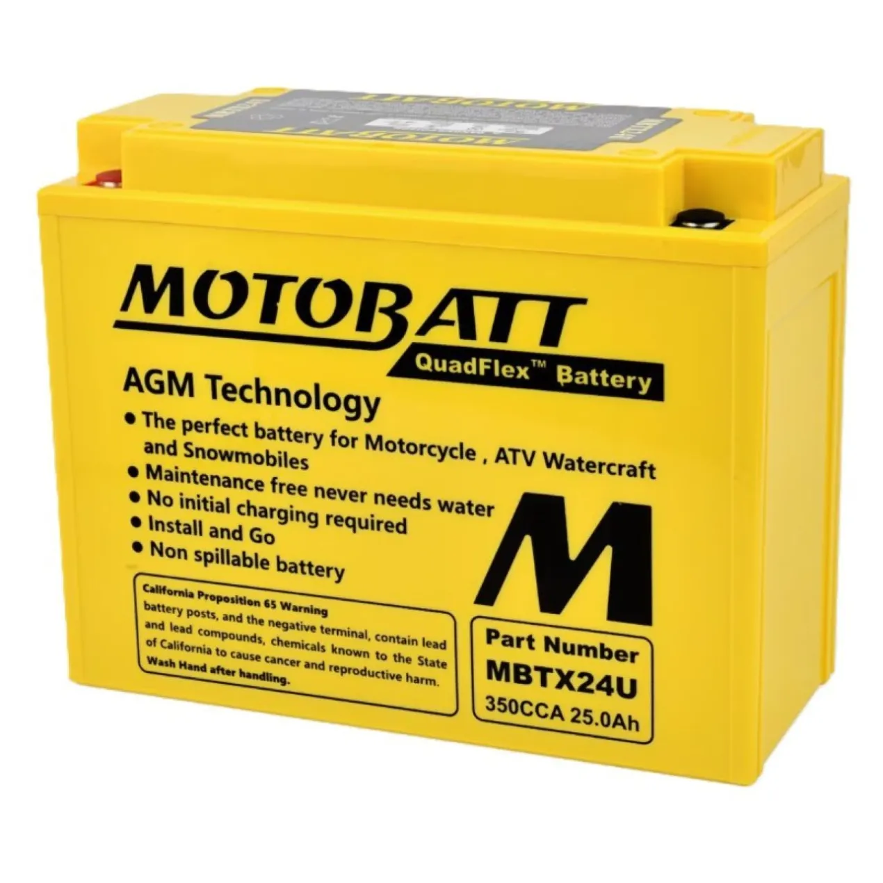 Batteria Potenziata Agm Motobatt 25 Ah Mbtx24u