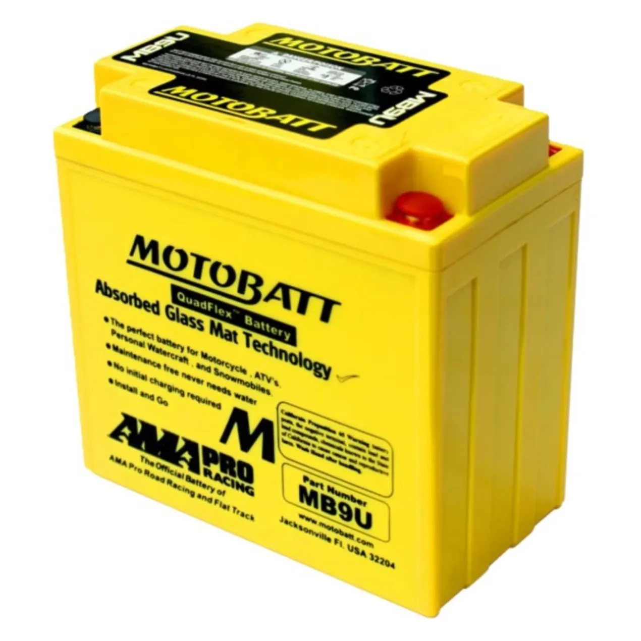 Batteria Potenziata Agm Motobatt 11 Ah Mb9u