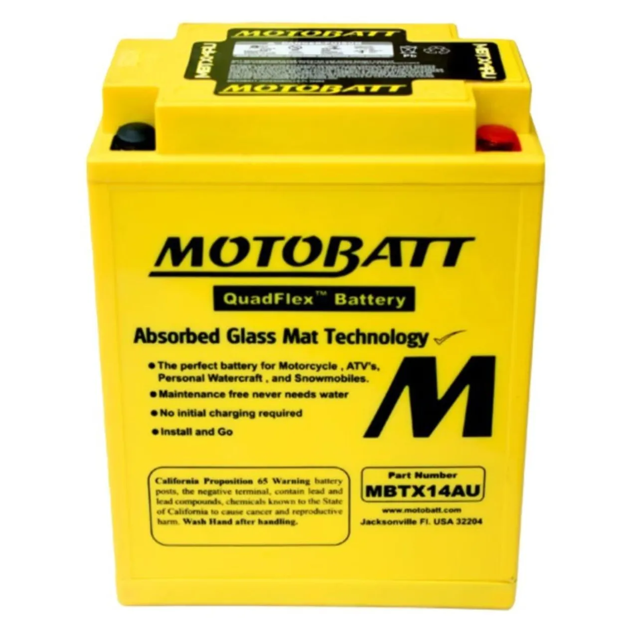 Batteria Potenziata Agm Motobatt 16,5 Ah. Mbtx14au