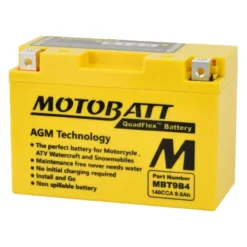 Batteria Potenziata Agm Motobatt 9 Ah Mbt9b4