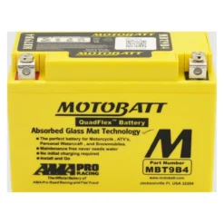 Batteria Potenziata Agm Motobatt 9 Ah Mbt9b4
