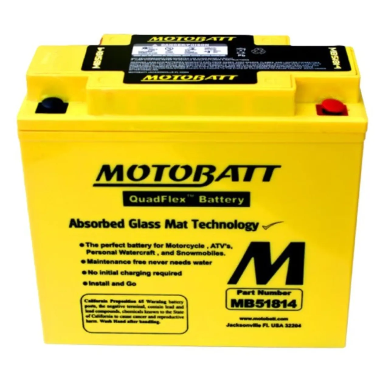 Batteria Potenziata Agm Motobatt 22 Ah Mb51814