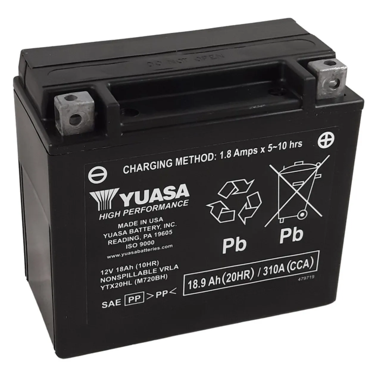 Batteria Yuasa Ytx20hl 12v/18ah Agm - Pronta All'uso