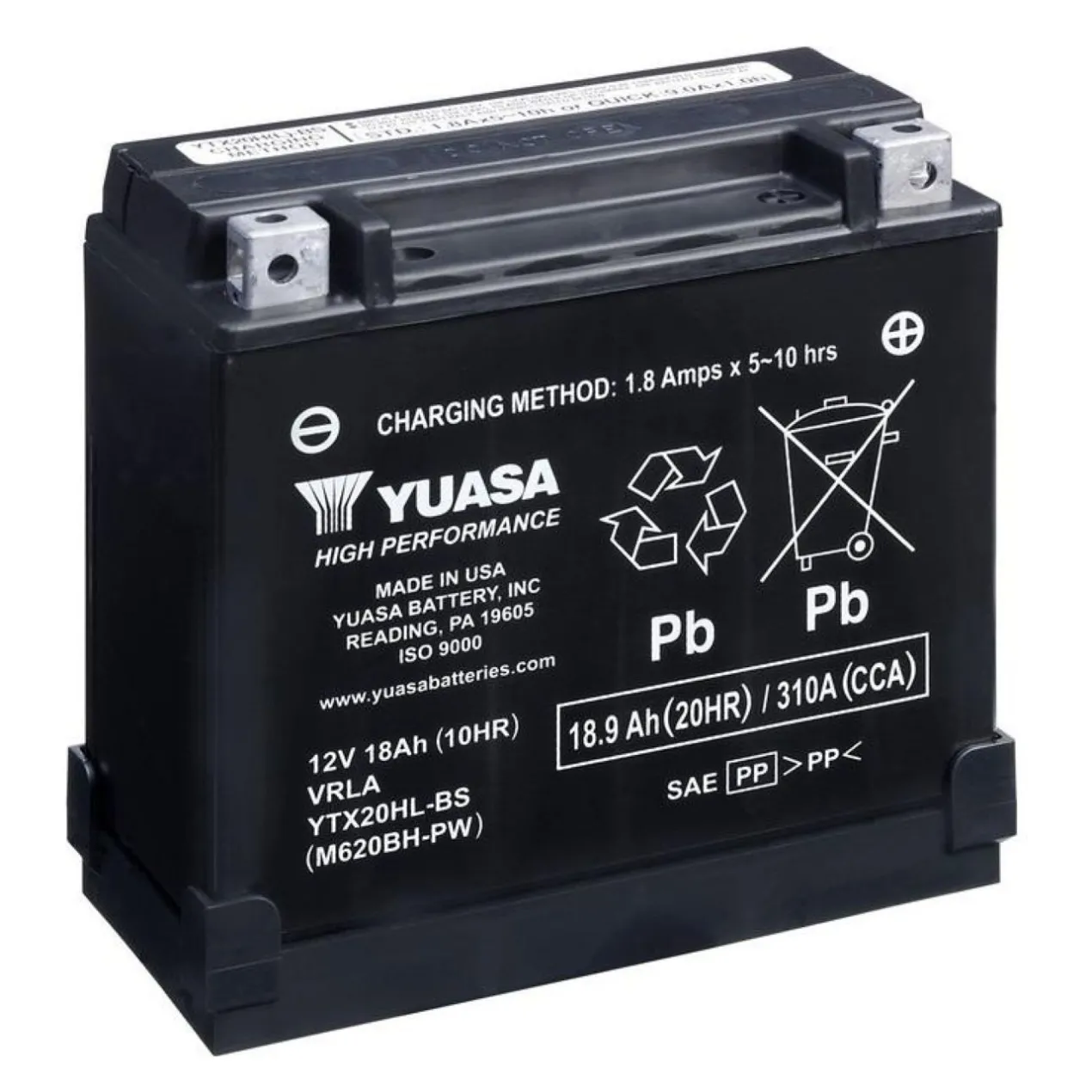 Batteria Yuasa Ytx20hl-bs-pw - Pronta All'uso.