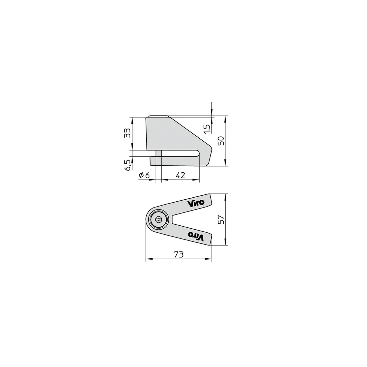 Blocca Disco Viro New Hardened 6 Mm