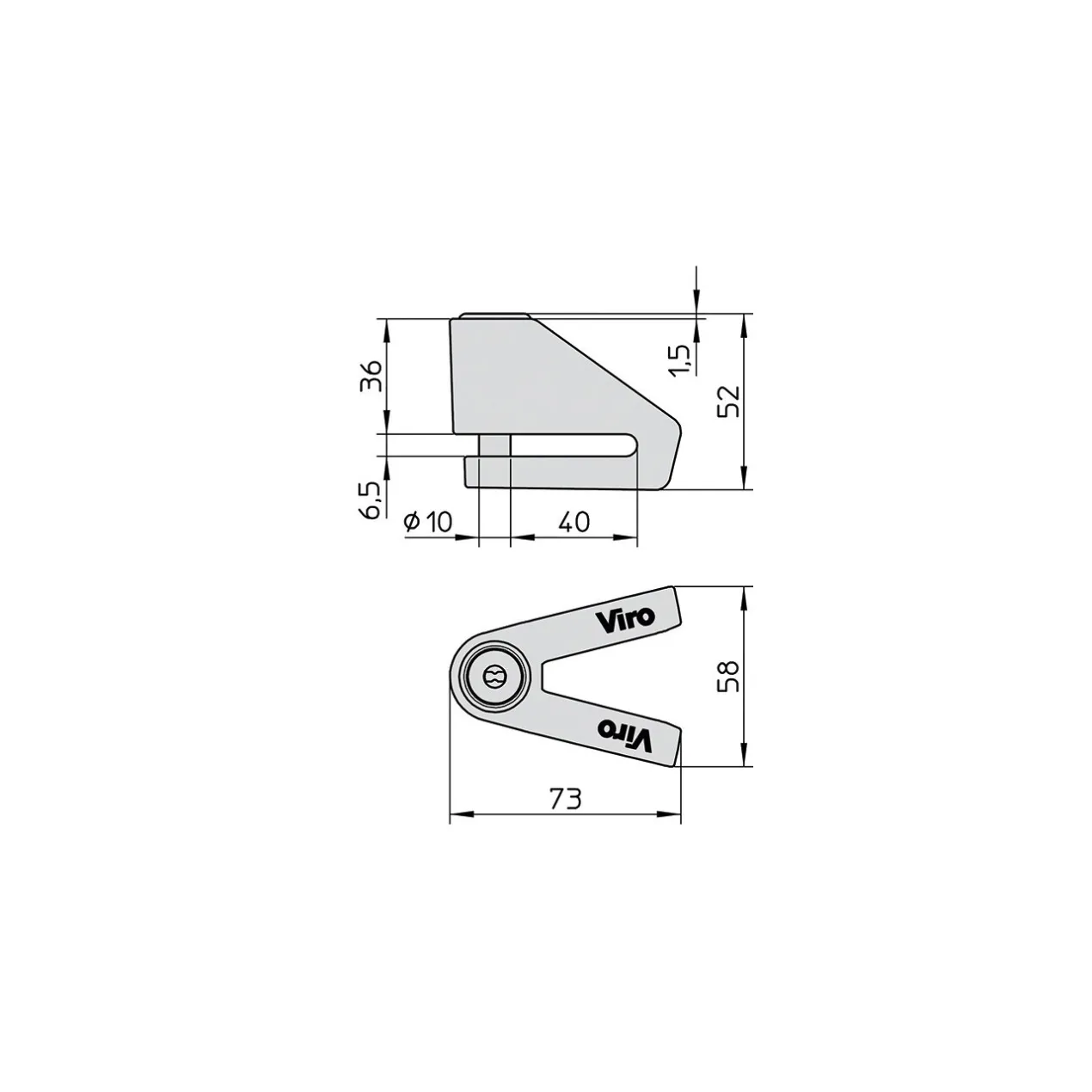 Blocca Disco Viro New Stopper Moto D.10 Mm