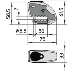 Blocca Disco Viro Shark 5.5 Mm Grafica Teschio