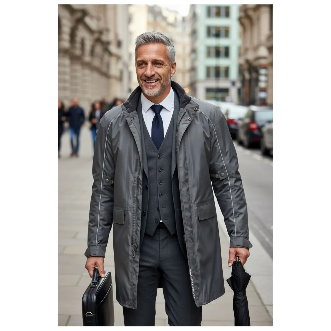 Cappotto Impermeabile 7/8 Frank Thomas Nero