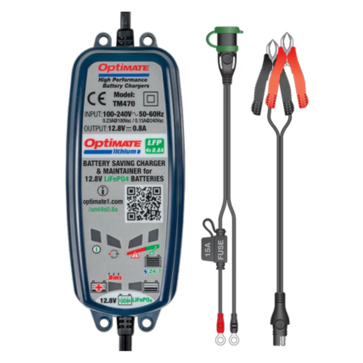 Caricabatterie Optimate Lithium 4s 0.8a TM470