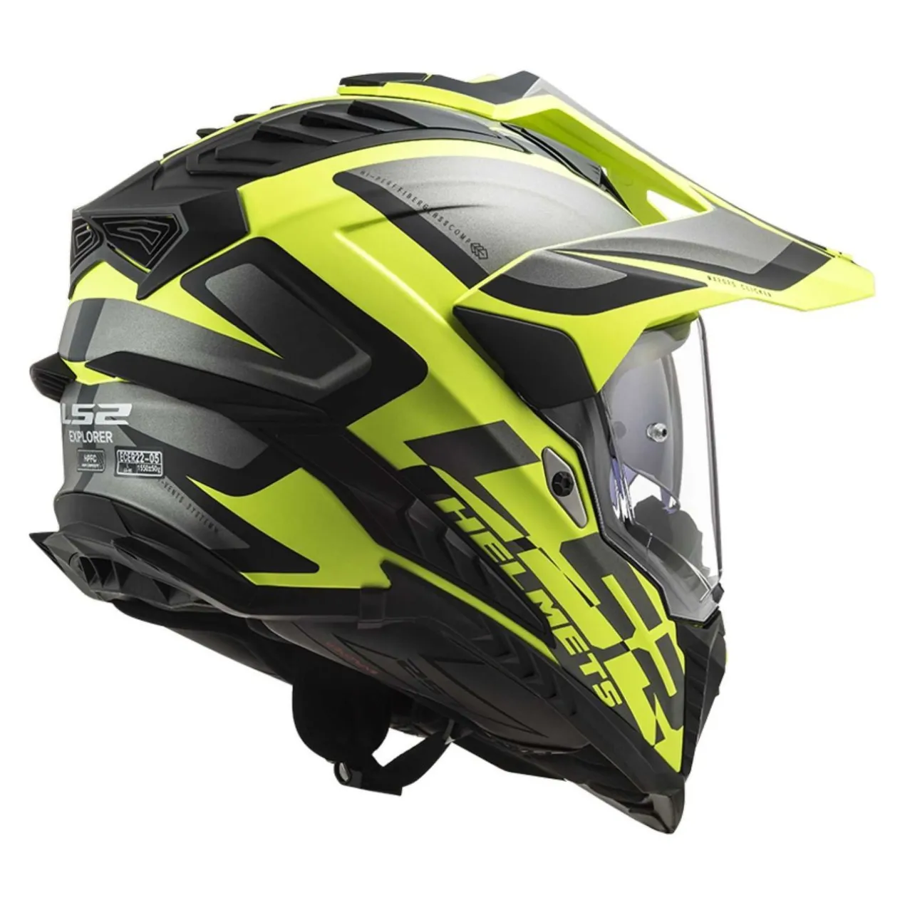 Casco Adventure Ls2 Mx701 Explorer Alter Matt Black H-v Yello